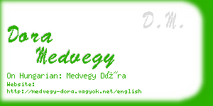 dora medvegy business card